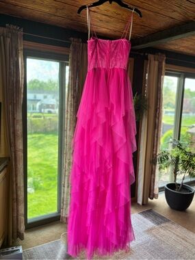 B Darlin Bright Fuchsia Prom Dress